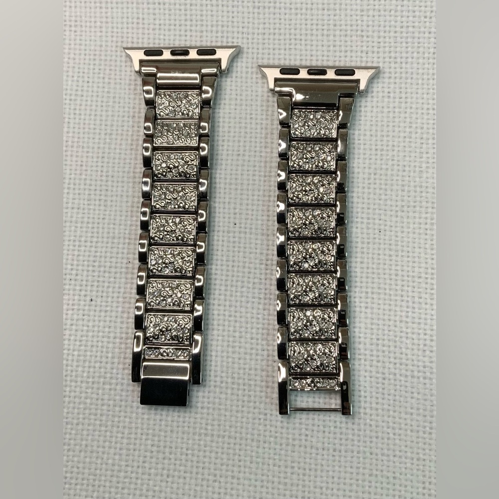 Silver Rhinestone Link Apple Watch Band – Fits 38/40/41mm